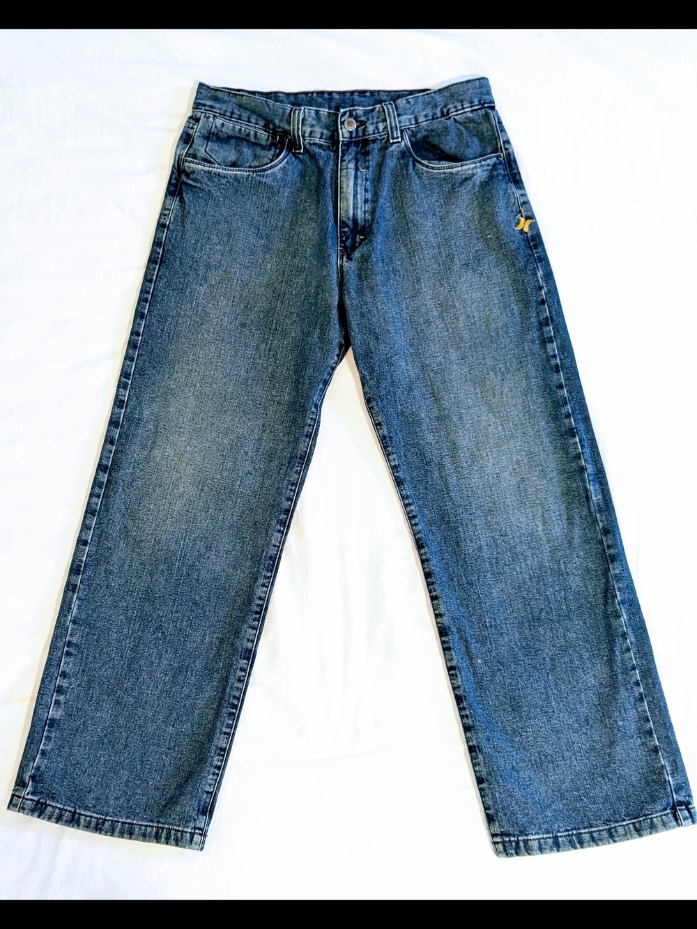 Harley-Davidson Men's Blue Relaxed-Fit Jeans